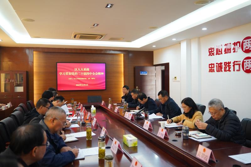 区人大系统召开学习贯彻党的二十届四中全会精神宣讲会